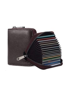 RFID Credit Card Wallet 20 Slots Big Capacity Credit Card Holder for Men and Women Brown