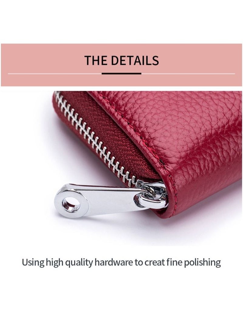 Generic - RFID Credit Card Wallet 20 Slots Big Capacity Credit Card Holder for Men and Women Brown - Image 1