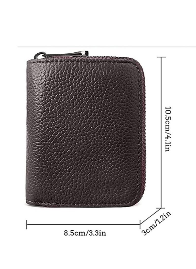 Generic - RFID Credit Card Wallet 20 Slots Big Capacity Credit Card Holder for Men and Women Brown - Image 1