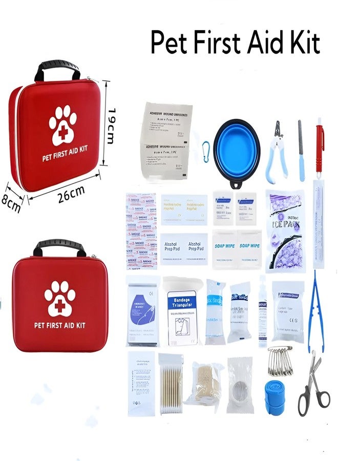 PAWSPLAY Pet First Aid Kit for Dogs & Cats, 101-Piece Emergency Kit with Bandages, Wound Care, Tick Remover, Nail Clipper, Portable Waterproof Travel Kit for Hiking, Camping, Car & Home Safety - Image 3