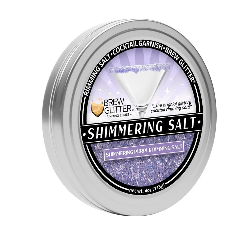 Bakell Brew Glitter - Shimmering Rimming Salt (4oz, 1x Bar Tin) Edible Glitter Blended Cocktail Garnish for Mixed Drinks and Beverages (Purple, 4oz) - Image 5