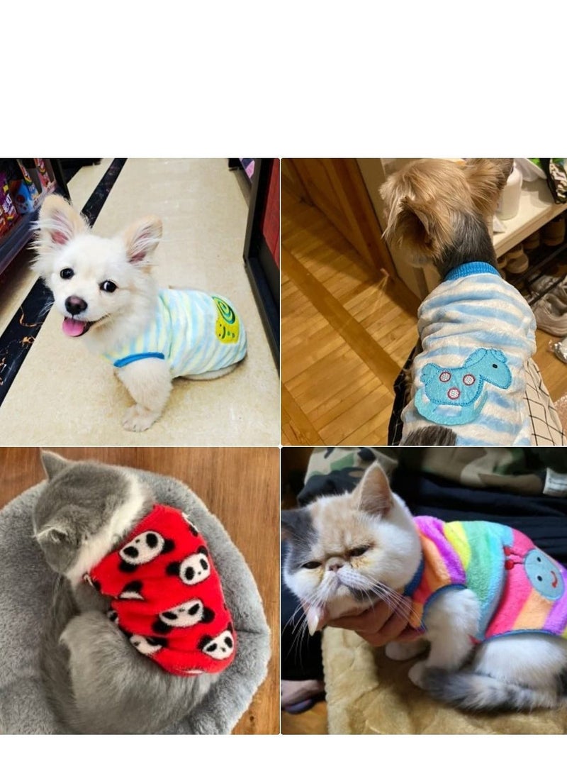 Pet Clothes Puppy Sweater Facecloth Clothing Dog and Cat Undershirt Suitable for Small Pets Warm (4 Models S Size) - Image 5