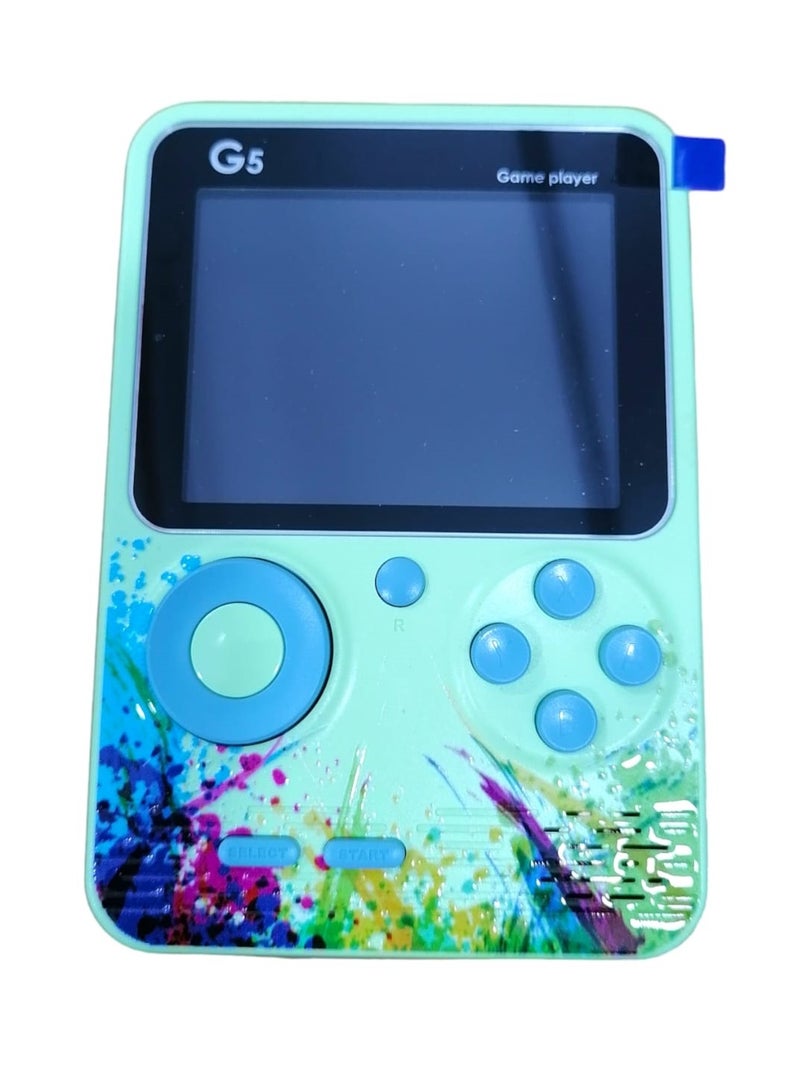 G5 500 in 1 Compact Game Console 3 Inch Color LCD Display with TV Output USB Rechargeable for Classic Games - Green  - Image 3