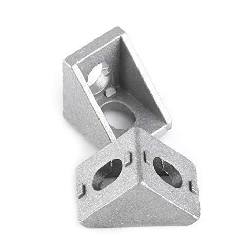 3DINNOVATIONS 3D INNOVATIONS T Slot 2020 Aluminum Profile L-Shape Interior Inside Corner Connector Joint Bracket 6mm for Aluminum Extrusion Profile (with screws) (Qty: 4pcs) (Corner Bracket: 2017, Silver) - Image 4