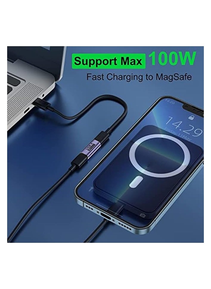 erorex - USB C Female to Female Adapter (4 Pack) USB C Coupler with 40 Gbps PD 100W 8K 60hz Video Compatible for Thunderbolt 4/3, MacBook Pro/Air, USB-C HUB, Magsafe and More Type C Devices - Image 1