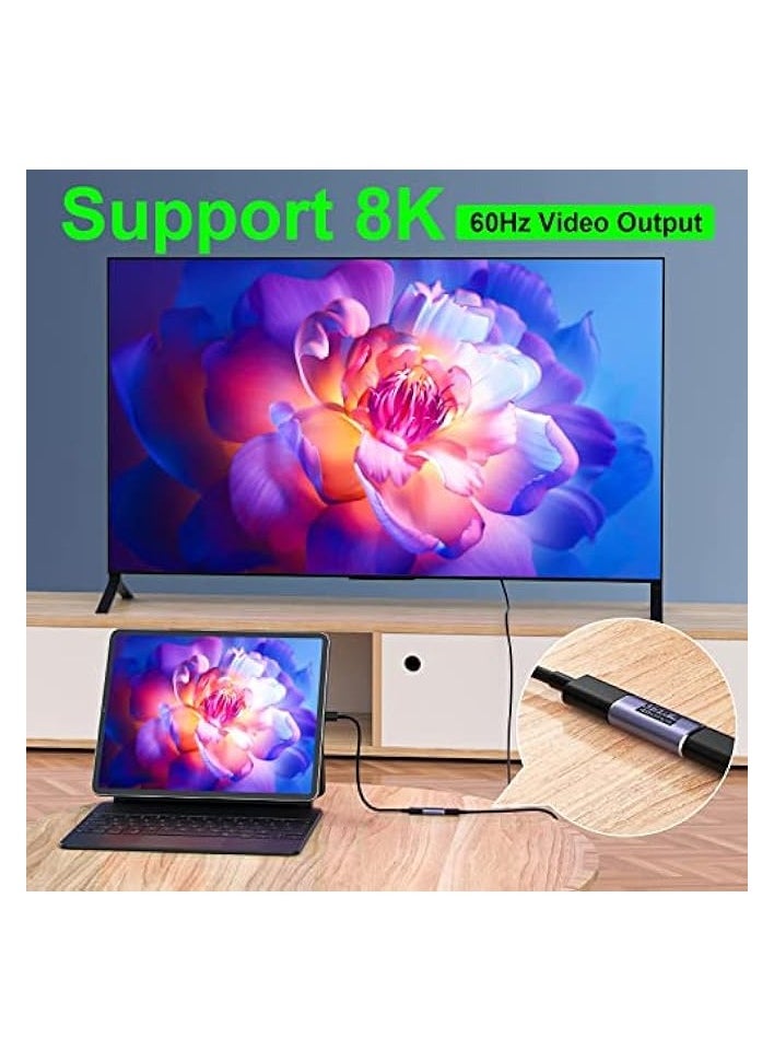 erorex - USB C Female to Female Adapter (4 Pack) USB C Coupler with 40 Gbps PD 100W 8K 60hz Video Compatible for Thunderbolt 4/3, MacBook Pro/Air, USB-C HUB, Magsafe and More Type C Devices - Image 1