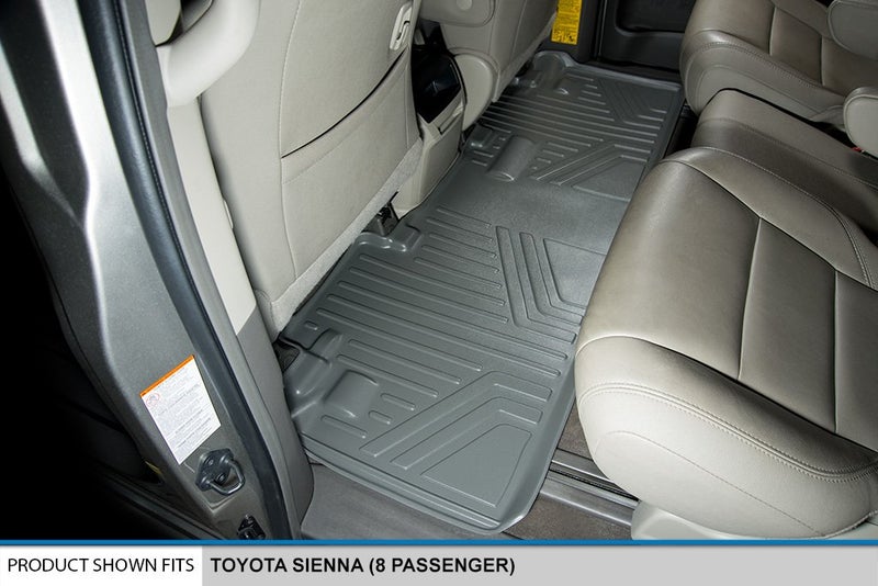 MAX LINER MAXLINER Floor Mats 3 Row Liner Set Grey for 2013-2018 Toyota Sienna 8 Passenger Model Only - Image 4