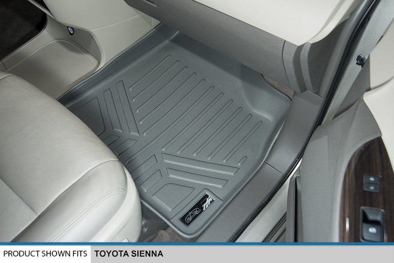 MAX LINER MAXLINER Floor Mats 3 Row Liner Set Grey for 2013-2018 Toyota Sienna 8 Passenger Model Only - Image 3