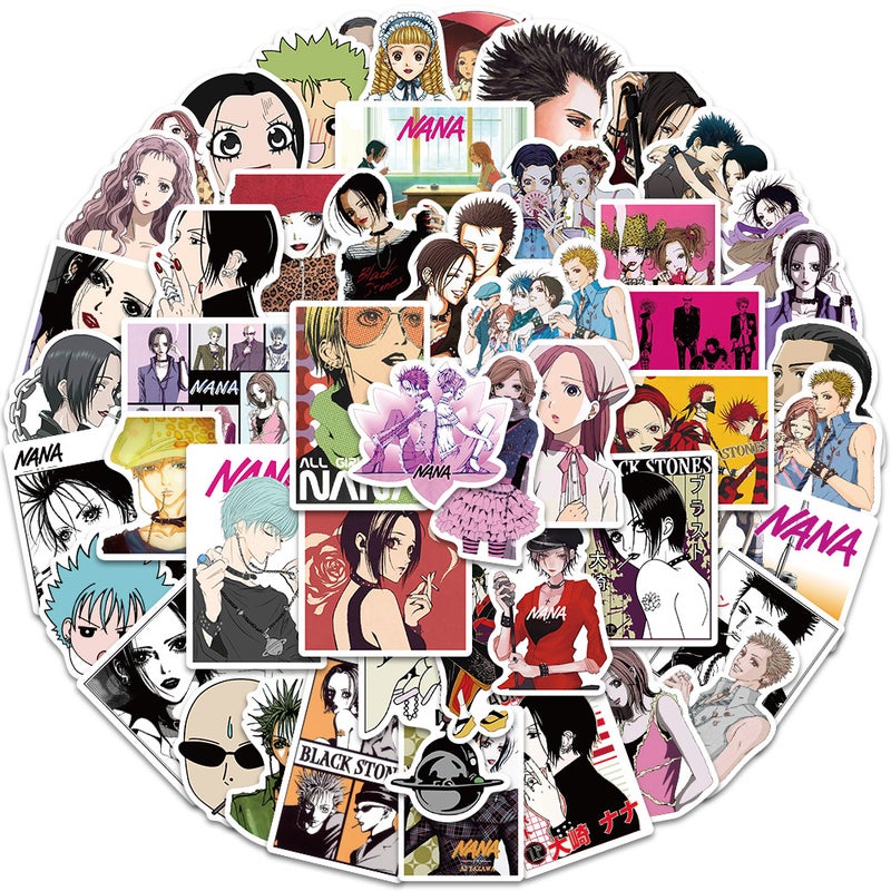 50 Pcs NANA Anime Graffiti Stickers Luggage Laptop Waterproof Decals 