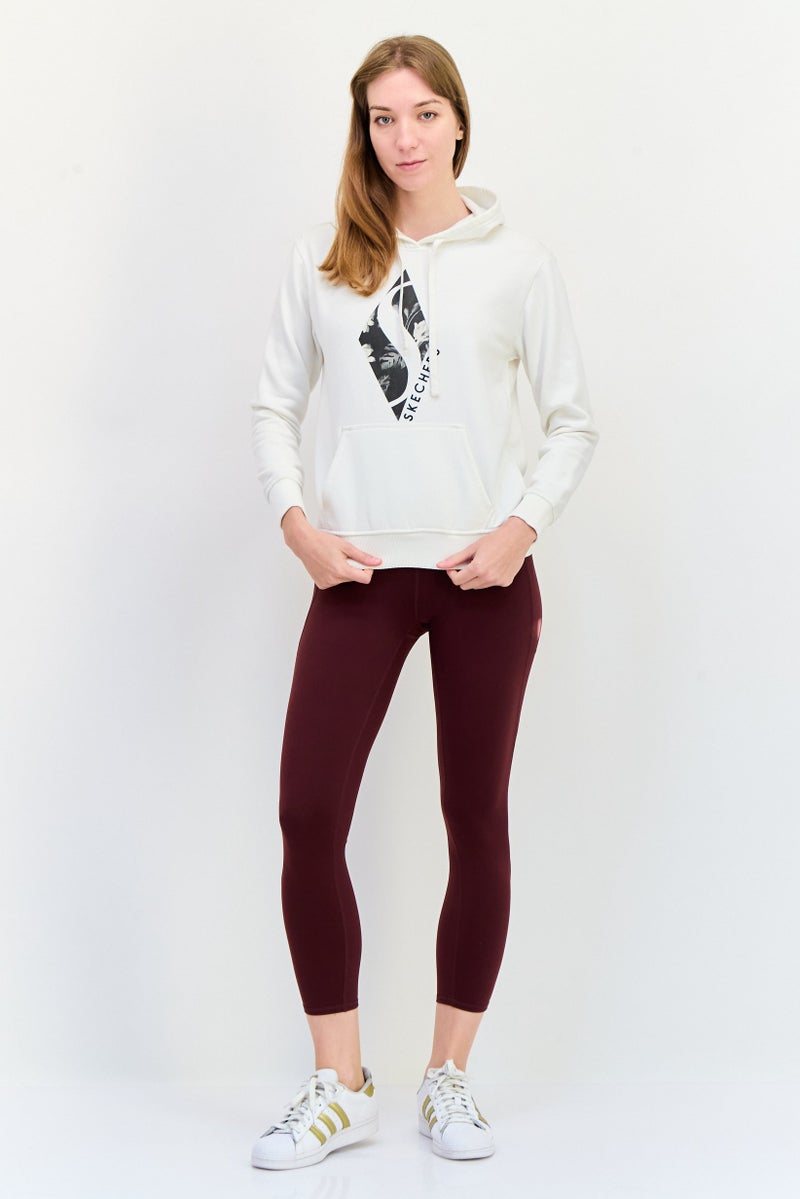 SKECHERS Women Sportswear Fit Long Sleeves Outdoor Hoodie, White  - Image 4