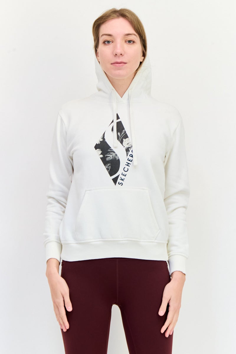 SKECHERS Women Sportswear Fit Long Sleeves Outdoor Hoodie, White  - Image 1