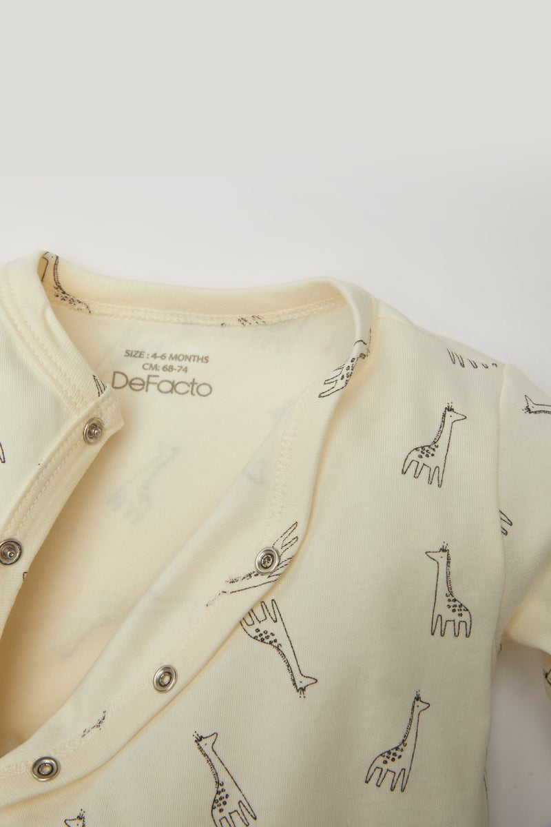 DeFacto Baby Boy Newborn Safari Printed Jumpsuit  - Image 3