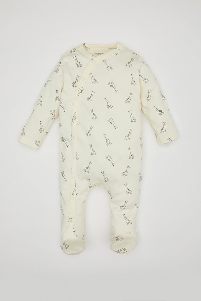 DeFacto Baby Boy Newborn Safari Printed Jumpsuit  - Image 1