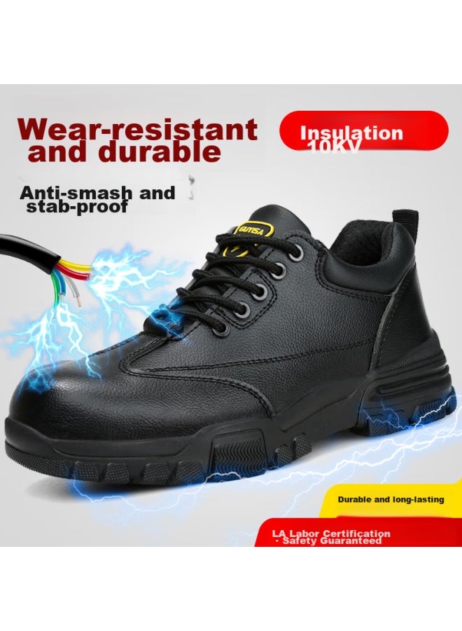 JUNBU Junbu Safety Shoes For Men, Electrician Ulated Anti-smashing Anti-puncture Plastic Toe Cap Work Boots 2165kv Size 41 - Image 1