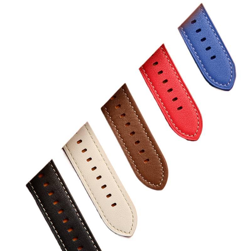 Adjustable Leather Classic Strap Smartwatch Band Compatible with Apple Watch 42 44 45 49mm with Fit Replacement Strap in White - Image 5