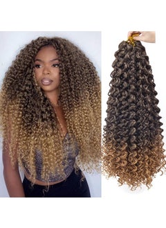 YXCHERISHAIR YXCHERISHAIR 8 Packs Curly Crochet Hair GoGo Curl Crochet hair for Black Women Deep Wave Braiding hairSynthetic Bohemian Crochet Braid Water Wave Crochet hair Extensions 1B27 24inch 