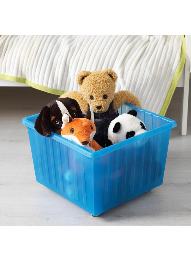 زبون صندوق تخزين مع عجلات، أزرق، 39×39 سم - Image 2