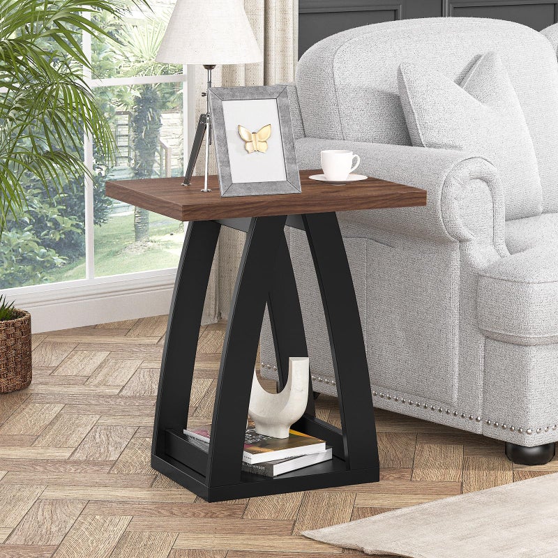 FROMJBEST End Table, Side Table, Nightstand, Sofa Side Table with Shelf, Modern End Table for Living Room, Bedroom - Image 2