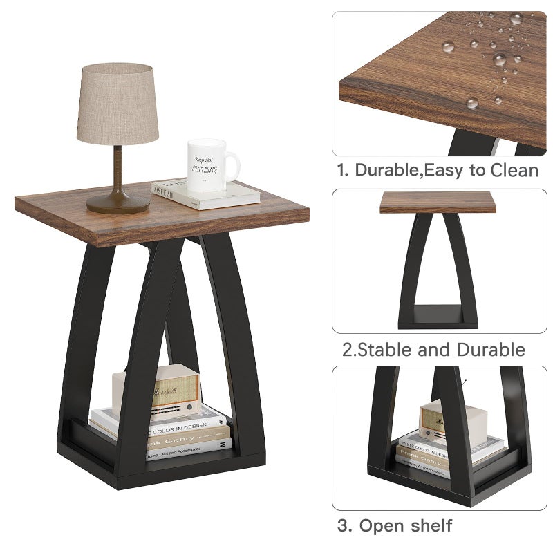 FROMJBEST End Table, Side Table, Nightstand, Sofa Side Table with Shelf, Modern End Table for Living Room, Bedroom - Image 5