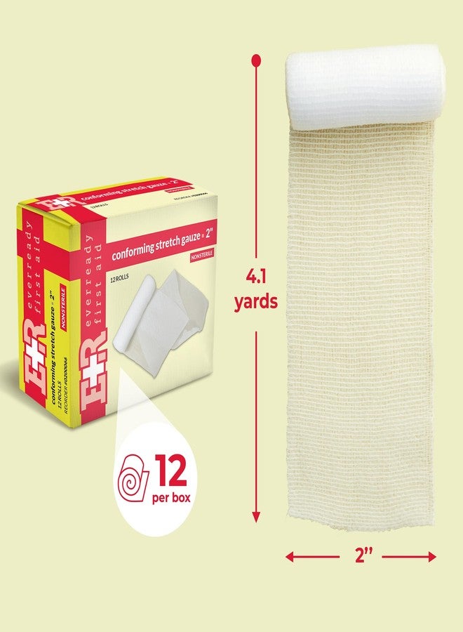 Ever Ready First Aid Conforming Gauze Roll Bandage Non Sterile Box of 12-2 inch - Image 5