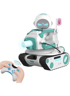 Arabest RC Battle Tank Compatible with Eilik Robots in Blue, Pink, DQ, and Silver Colors. LED Lights, 2.4Ghz Remote Control, Single & Multi-Player Party Play Mode. (Eilik not included)  - Image 1