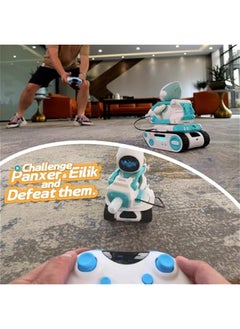 Arabest RC Battle Tank Compatible with Eilik Robots in Blue, Pink, DQ, and Silver Colors. LED Lights, 2.4Ghz Remote Control, Single & Multi-Player Party Play Mode. (Eilik not included)  - Image 4