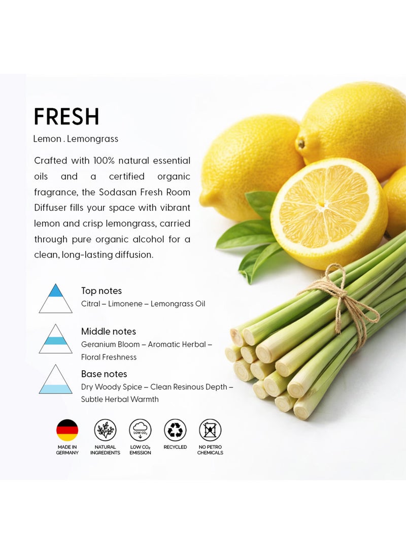 sodasan 100% Natural Room Fragrance - Lemon Lemongrass - FRESH 200ML - Image 4