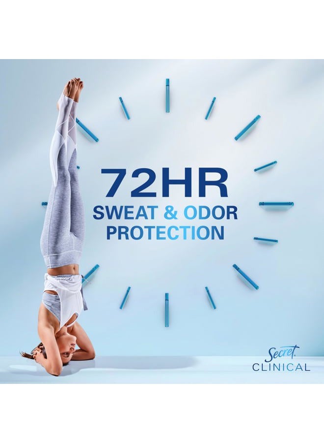 Secret مزيل العرق الطبي القوي للنساء، خالي وحساس، حماية من الإجهاد 3X، حماية من العرق والرائحة لمدة 72 ساعة، معادن متوازنة الحموضة، صلب ناعم، بدون رائحة، 1.6 أونصة (عبوة من 3) - Image 3