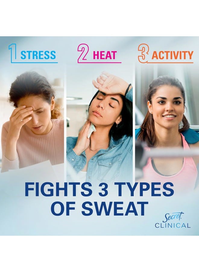 Secret مزيل العرق الطبي القوي للنساء، خالي وحساس، حماية من الإجهاد 3X، حماية من العرق والرائحة لمدة 72 ساعة، معادن متوازنة الحموضة، صلب ناعم، بدون رائحة، 1.6 أونصة (عبوة من 3) - Image 2