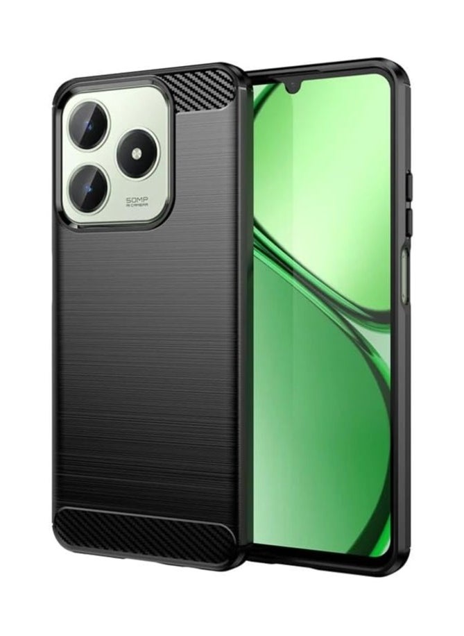 General Case Compatible with Realme C63, Soft TPU Carbon Fiber Texture Anti-Scratch Shockproof Phone Case Ultra Slim Anti-Drop Rugged Bumper Cover for Realme C63  - Image 1