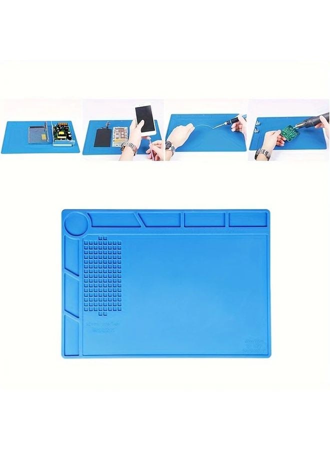 S160 حصيرة لحام سيليكون مقاومة للحرارة العالية ملونة مغناطيسية مانعة للانزلاق مضادة للكهرباء الساكنة لسطح العمل - Image 5