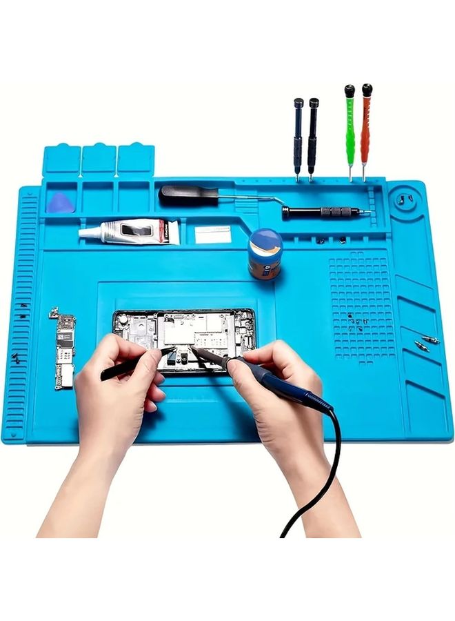 S160 حصيرة لحام سيليكون مقاومة للحرارة العالية ملونة مغناطيسية مانعة للانزلاق مضادة للكهرباء الساكنة لسطح العمل - Image 2