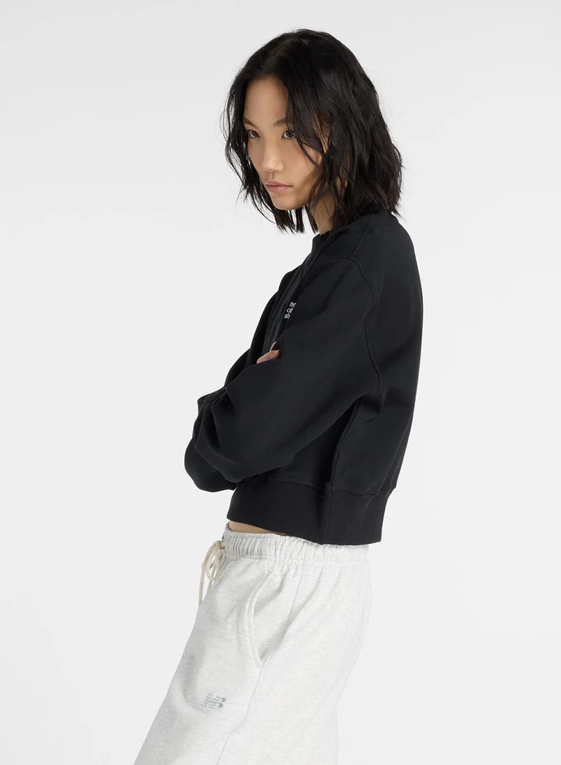New Balance black (001) Athletics Premium Logo Relaxed Sweatpants for Women | Best Price UAE