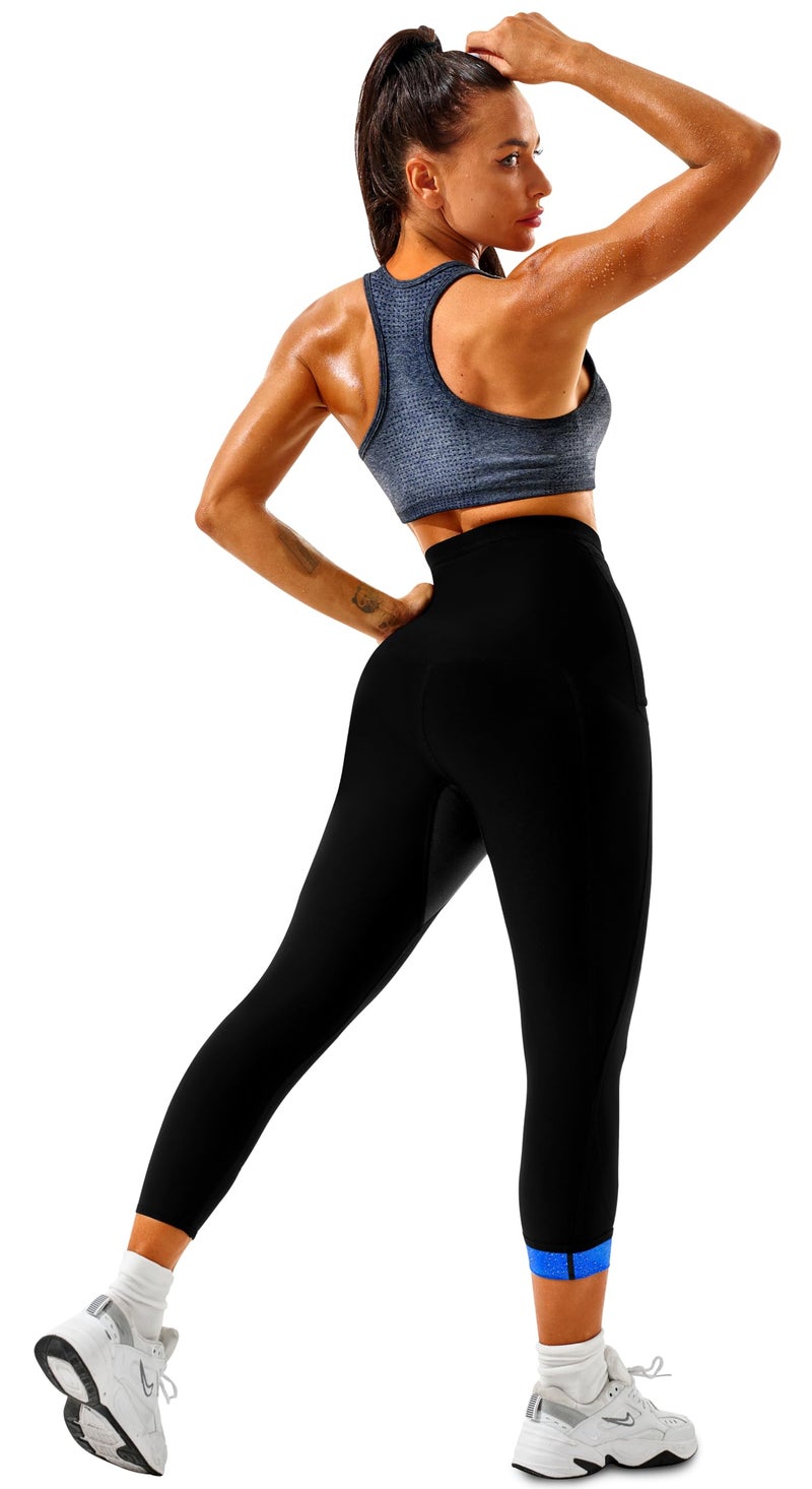 DYUAI Sauna Sweat Pants for Women High Workout Waist Compression Slimming Leggings(BH70063-01-L) - Image 2