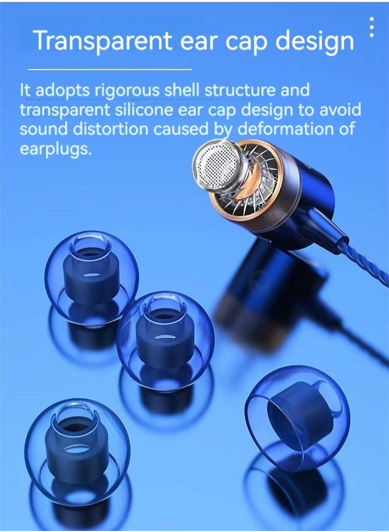 Bukela Metal heavy bass wired in-ear headphones with in-line control tuning earbuds with microphone (black)  - Image 3