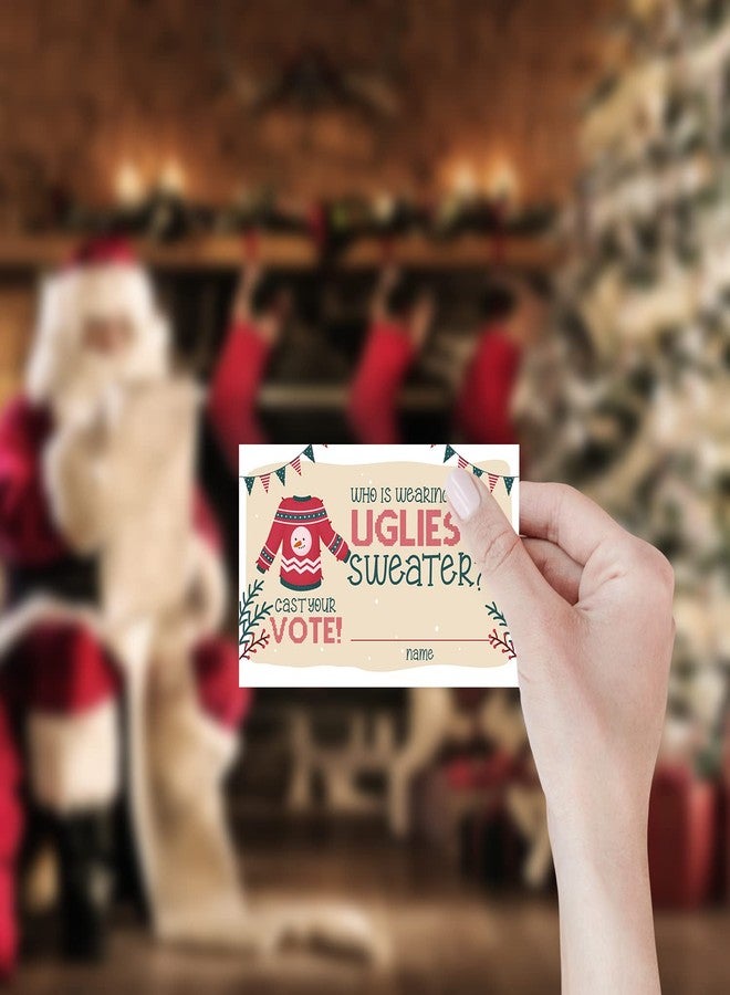 Muruseni Ugly Christmas sweater voting suit, Ugly Sweater Party Christmas Party, Tacky Christmas Party-1 Sign,1Awards and 50 Guessing Cards（51C） - Image 5