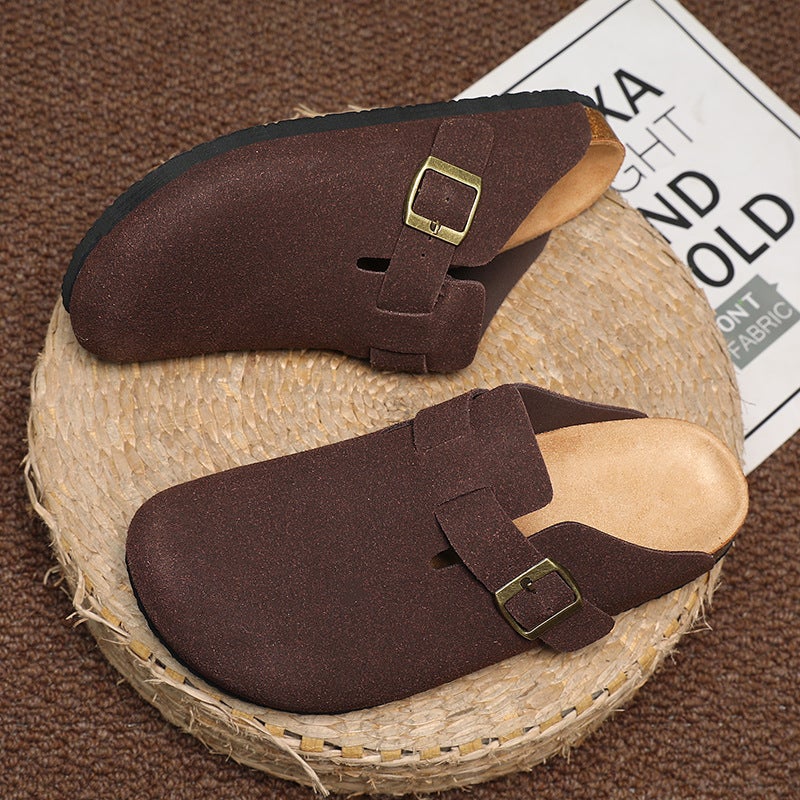 Plus Size Classic Joker Four Seasons Baotou Boken Cork Slippers Mueller Shoes Outdoor Beach Men'S And Women'S Shoes - Image 1