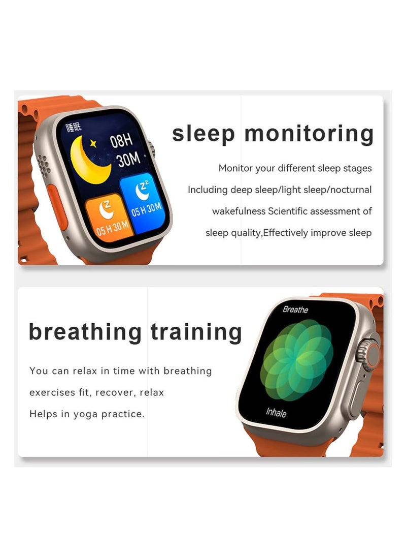 FEND - Fend F8 Smart Watch Ultra Full Screen HD Display with Two Strap and Bluetooth NFC GPS for Men's and Women's - Image 1