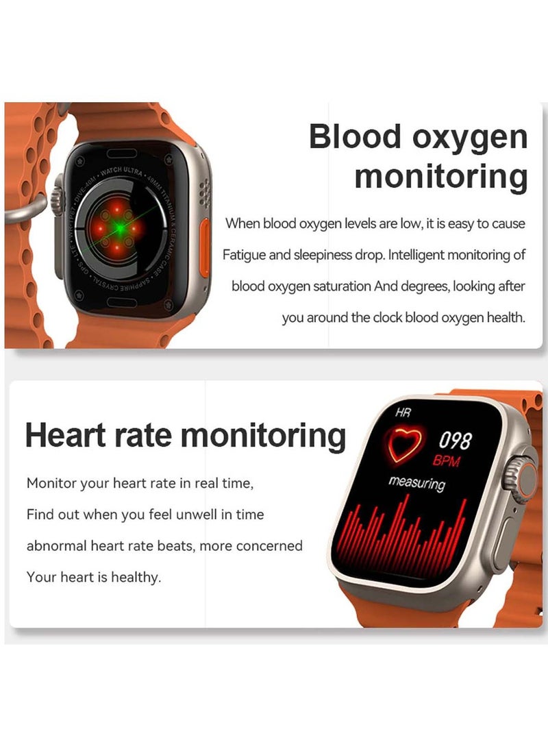 FEND - Fend F8 Smart Watch Ultra Full Screen HD Display with Two Strap and Bluetooth NFC GPS for Men's and Women's - Image 1