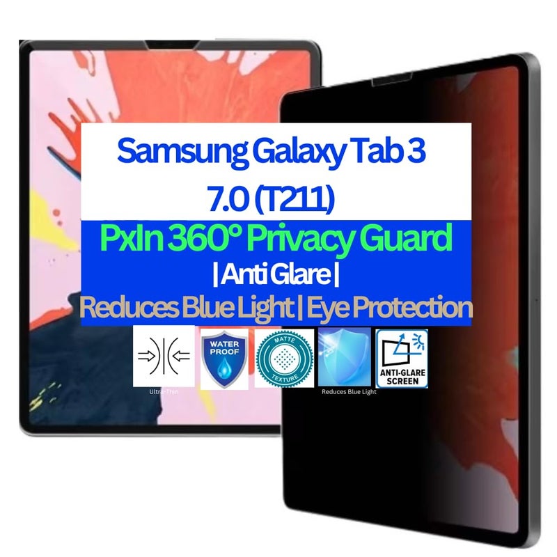 Pexin Tablet Privacy Guard compatible with Samsung Galaxy Tab 3 7.0 (T211) | Privacy screen protector | Anti Glare | Anti Spy | Reduces blue light | Self healing from scratches | Eye Protection - Image 1