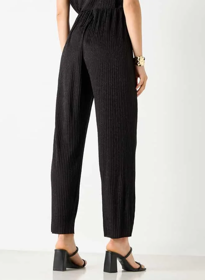 Iconic Iconic Textured Flexi Waist Pants