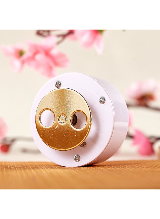 Hg Wooden Diy Music Box Rotating Base Music Box Creative Handmade Clay Model Wooden Pile Machine-Color:Wood Grain Shell Movement (qian And Qianxun Music) Diameter 6.7cm  - Image 4