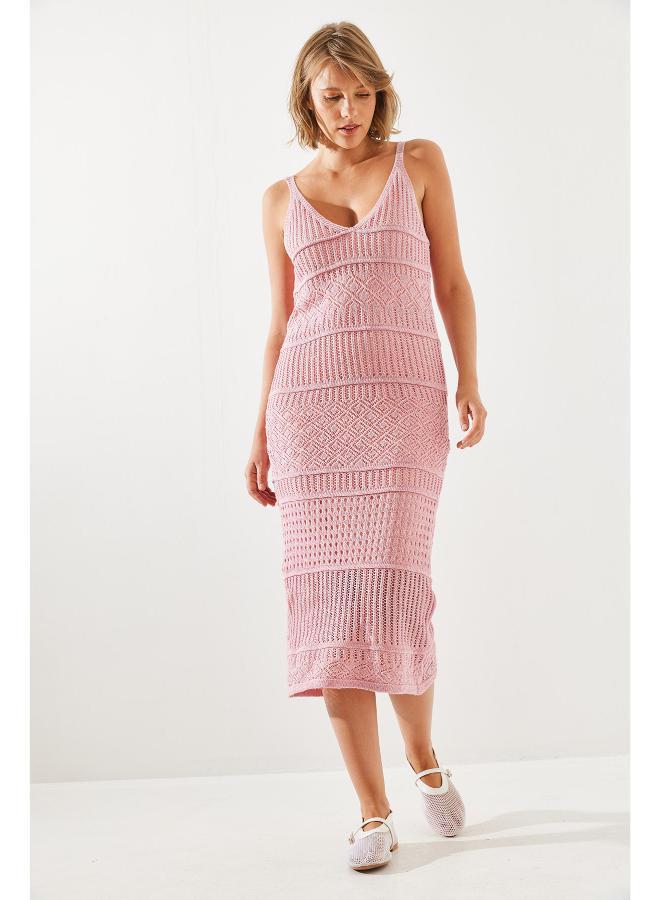 Ginger V Neck Crochet Beach Dress - Image 1