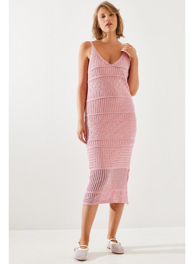 Ginger V Neck Crochet Beach Dress - Image 3