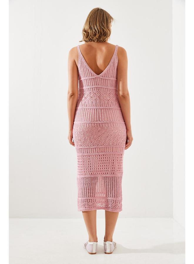 Ginger V Neck Crochet Beach Dress - Image 2