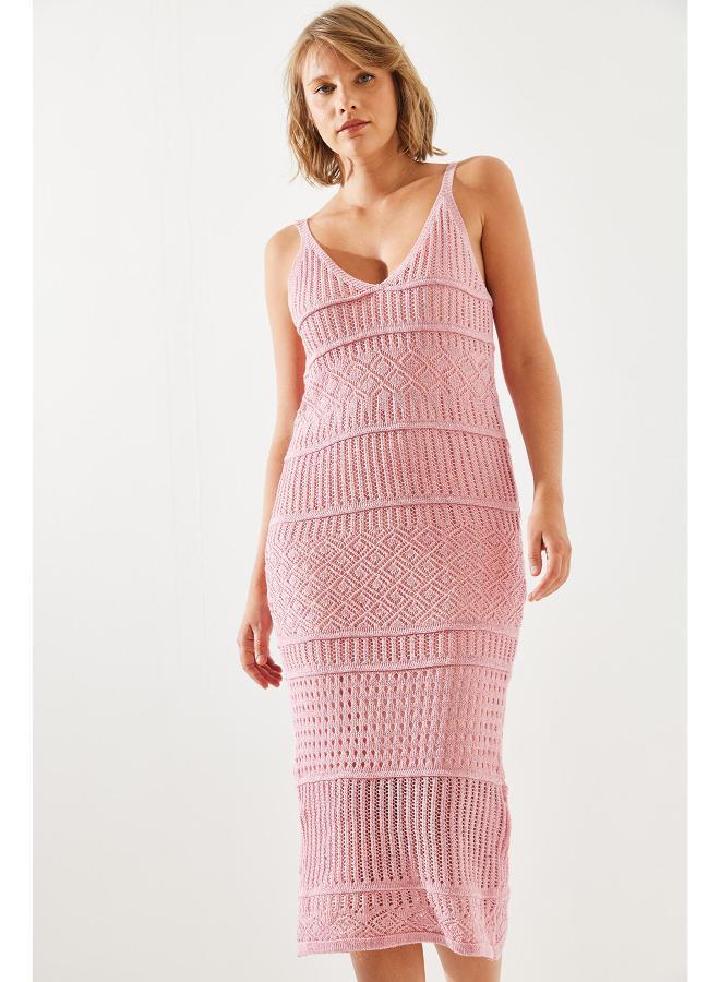 Ginger V Neck Crochet Beach Dress - Image 5