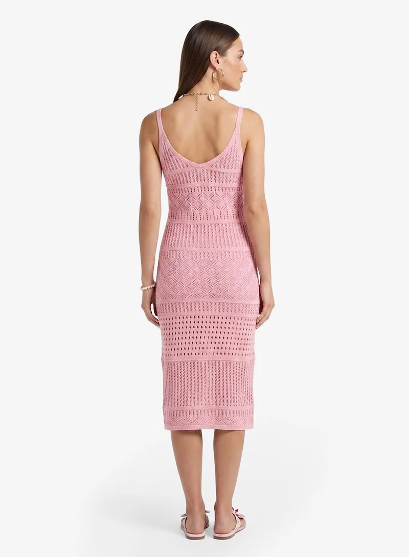 Ginger V Neck Crochet Beach Dress