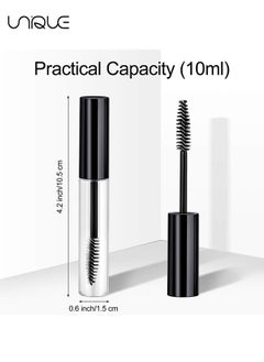 Unique 3 pack 10ml Empty Mascara Tube Bottle with Eyelash Wand,Funnels and Tubes,Eyelash Cream Container Bottle with Funnels Transfer Pipettes,for Castor Oil/Eyelash Growth Oil  - Image 2