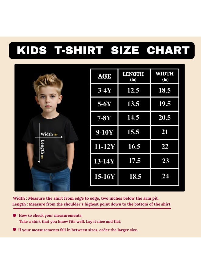 برينت شوب فور مي تيشيرت للأطفال بمناسبة يوم الرياضيات | تيشيرت مطبوع عليه أرقام وكسور، تيشيرت بأكمام قصيرة مزين برموز رياضية ملونة - Image 2