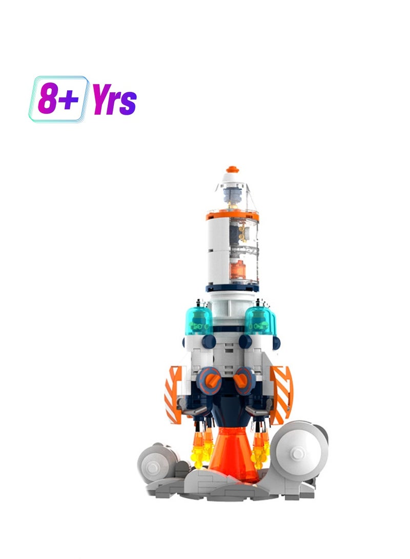 Space Moon Exploration Rocket, Aerospace Assembly Model Ornaments Building Blocks Toys, Children'S Educational Game Gifts - Image 1